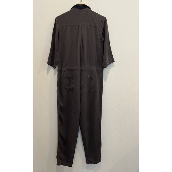 Sundance Women’s All Roads Jumpsuit Size P Small Gray 3/4 Sleeves Pockets - Picture 7 of 16